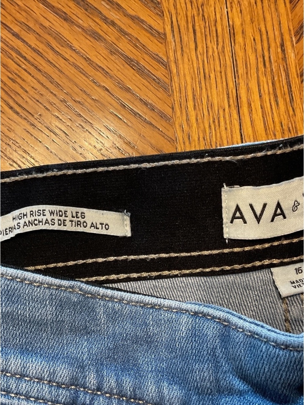 Ava & Viv Women’s Wide Leg Size 16 High Rise Comfort Waist Fitted Waist & Thigh - Picture 6 of 7